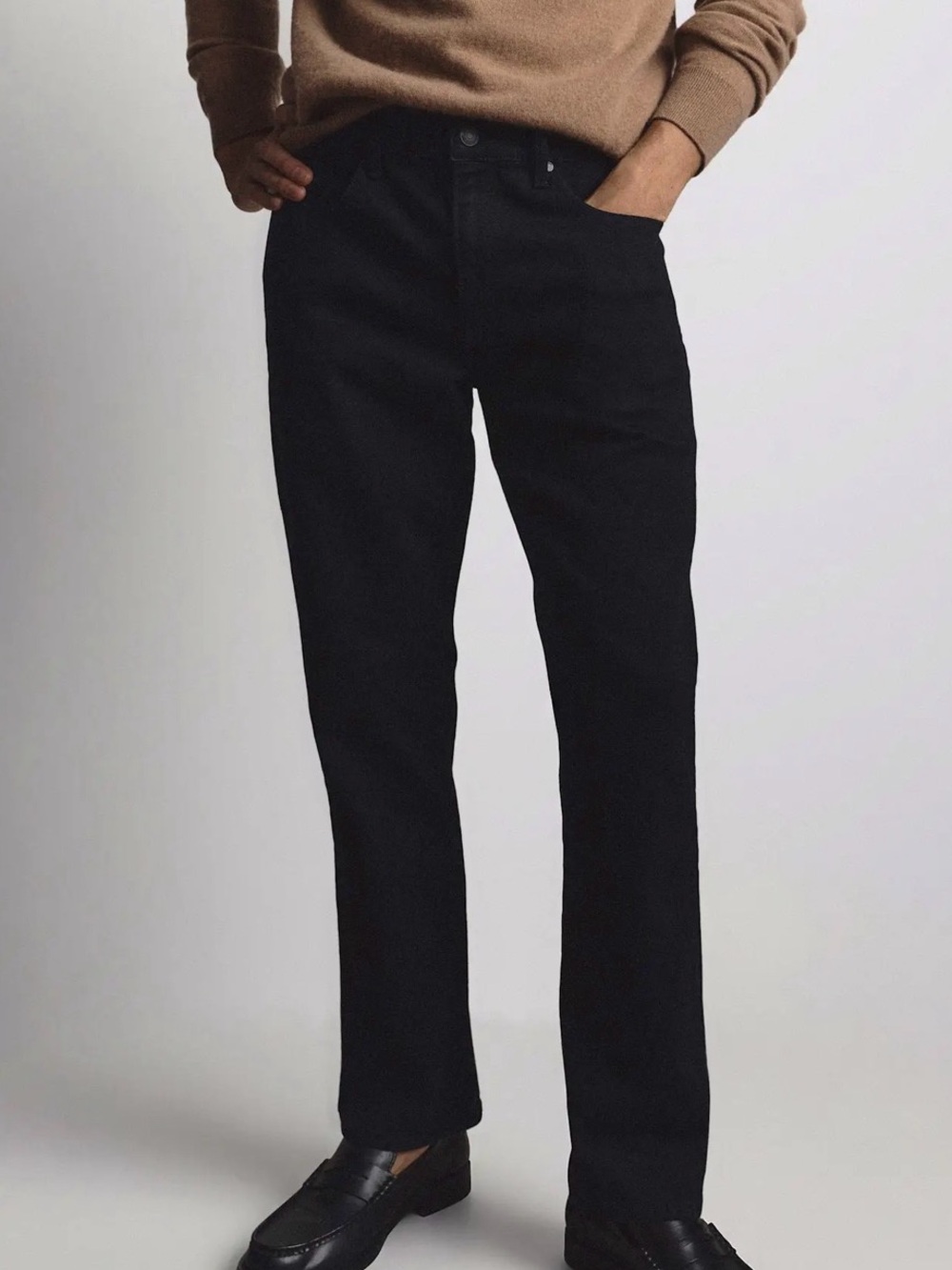 Quince Warren Stretch Slim Straight Jeans Men’s Black 32x32 (32x31.5*)
